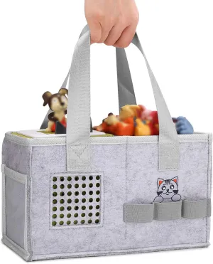 Case for Toniebox Starter Set - Bag for Tonies Figurines | Portable Carrying Case for Educational Musical Toy | Travel Storage Bag with Handle for Toniebox Accessories (Grey)…