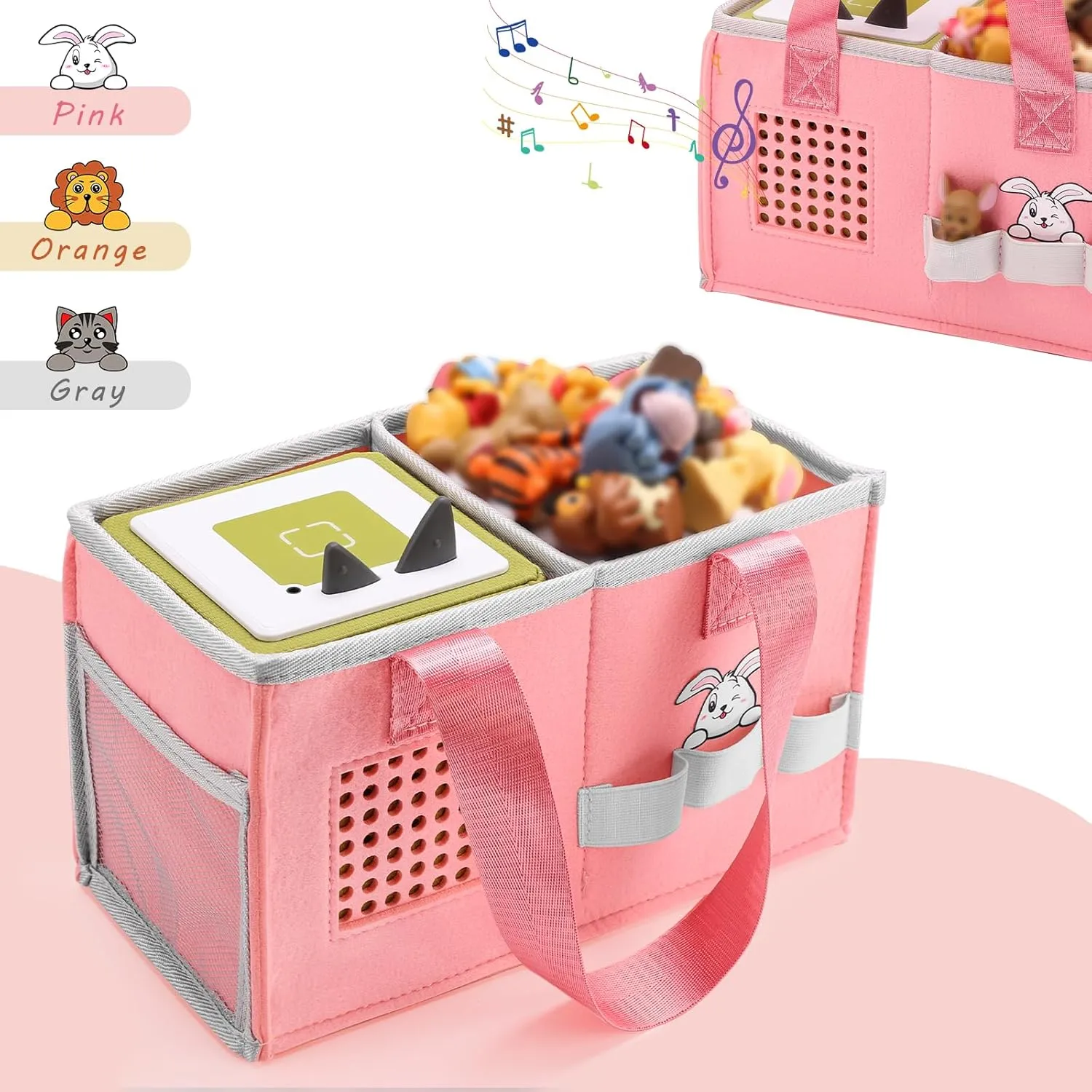 Case for Toniebox Starter Set - Bag for Tonies Figurines | Portable Carrying Case for Educational Musical Toy | Travel Storage Bag with Handle for Toniebox Accessories (Pink)…