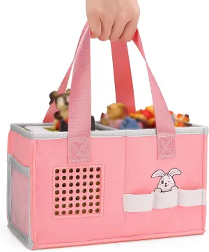 Case for Toniebox Starter Set - Bag for Tonies Figurines | Portable Carrying Case for Educational Musical Toy | Travel Storage Bag with Handle for Toniebox Accessories (Pink)…
