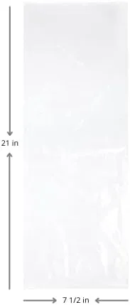 ClearBags LDPE Newspaper Bags, 7.5x21, Clear, 1000 Pack, Plastic Poly Bags for Newspapers, Packaging Sleeves for Flyers Catalogs, Perforated Tear Off, Protect Against Weather Bugs, .8 Mil, NPB3B