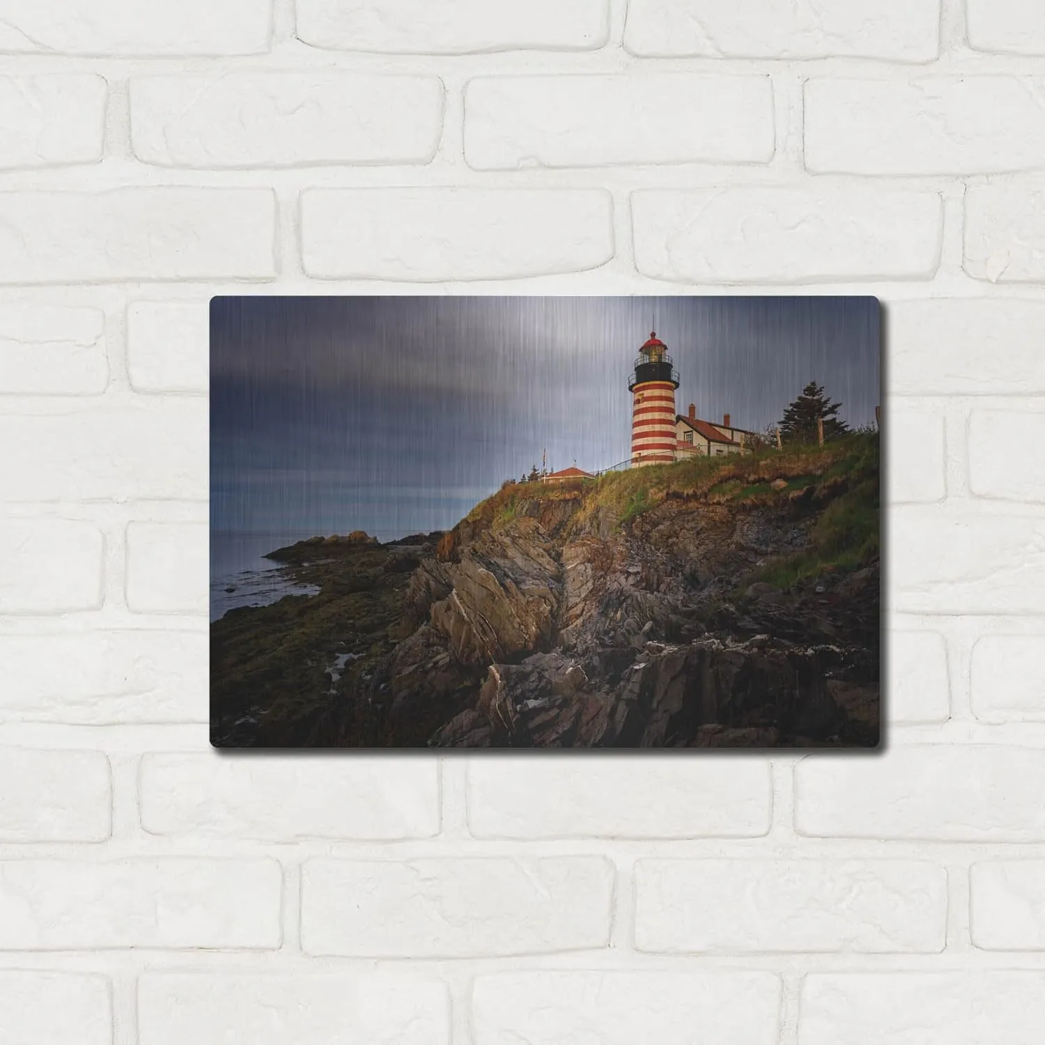 'Cloudy Morning At West Quoddy Head' by Rick Berk Metal Wall Art, 16" x 12"