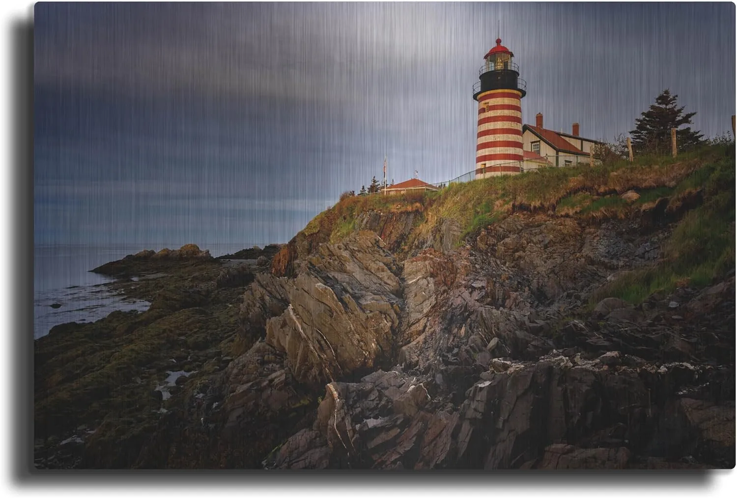 'Cloudy Morning At West Quoddy Head' by Rick Berk Metal Wall Art, 16" x 12"