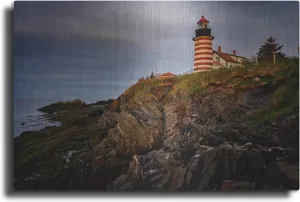 'Cloudy Morning At West Quoddy Head' by Rick Berk Metal Wall Art, 16" x 12"