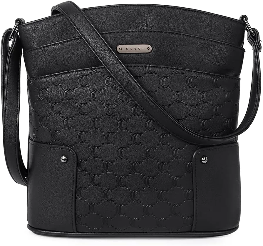 CLUCI Crossbody Bags for Women Leather Purse Travel Vacation Triple Pockets Vintage Handbags Shoulder Bags
