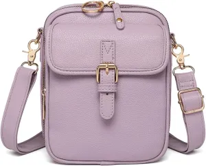 Collaboraten1 Crossbody Leather Bag, Vintage Double Layer Large Capacity Cross Anti Theft Shoulder Bags, Built in Wallet