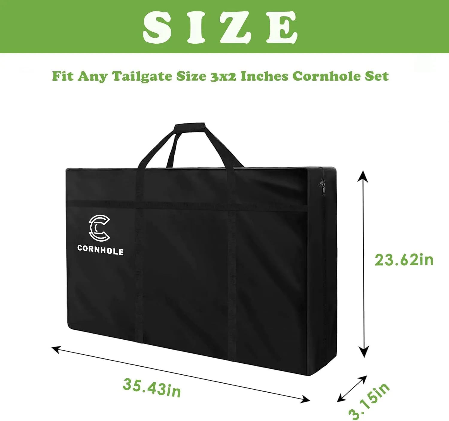 Cornhole Carrying Case, Tailgate/Regulation Size Cornhole Board Carrying Case for Travel, Cornhole Carrying Bag Fits 3'x2'/4'x2' Board