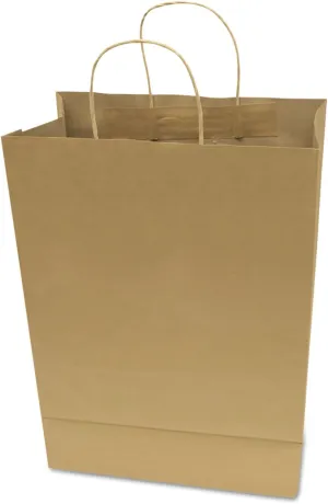 COSCO Products - COSCO - Premium Large Brown Paper Shopping Bag 17h x 12w, 50/Box - Sold As 1 Box - Made of paper. - Environmentally friendly. - Durable. - Reinforced gusset (bottom). -