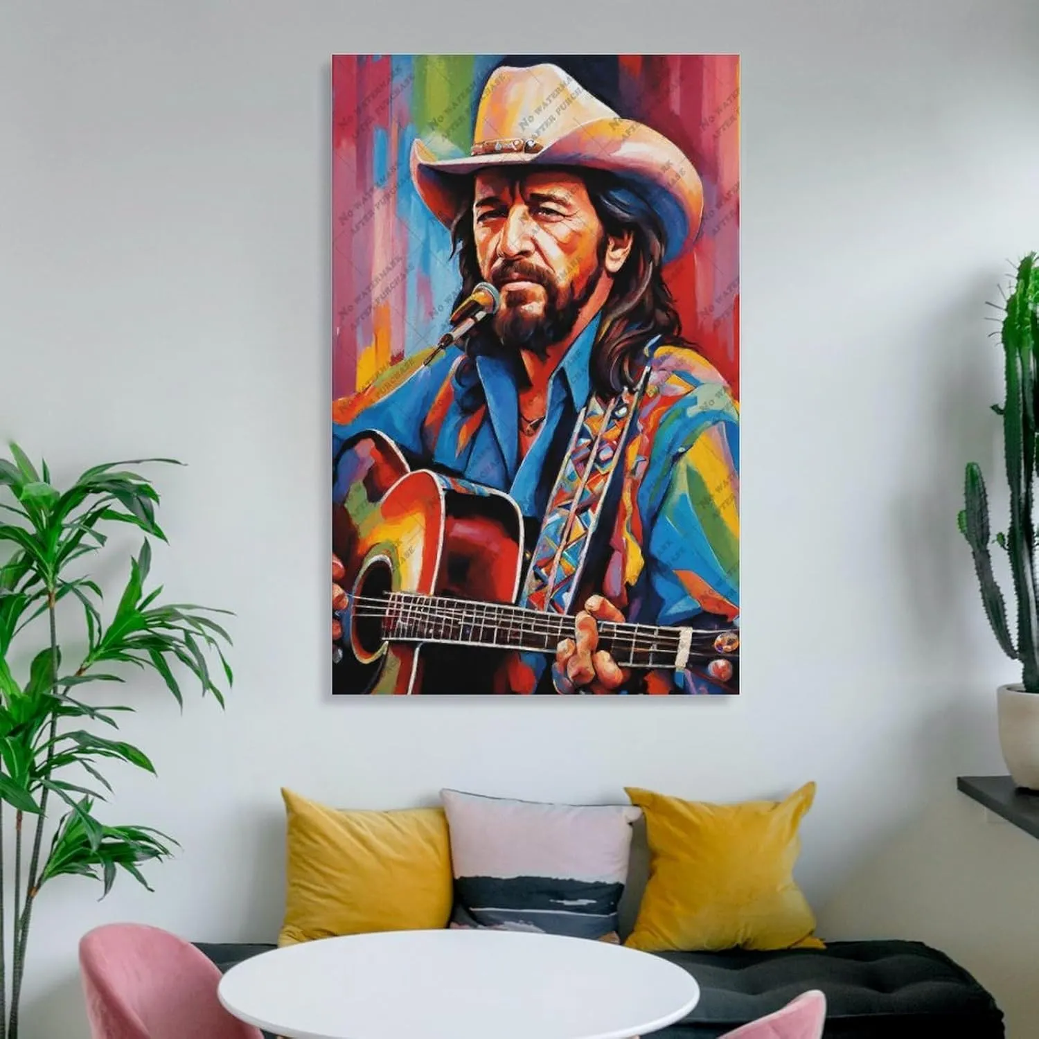 Country Folk Singer Waylon_Jennings (2) Poster Print Decorative Painting Canvas Wall Art Living Room Posters Bedroom Painting 24x36inch(60x90cm)