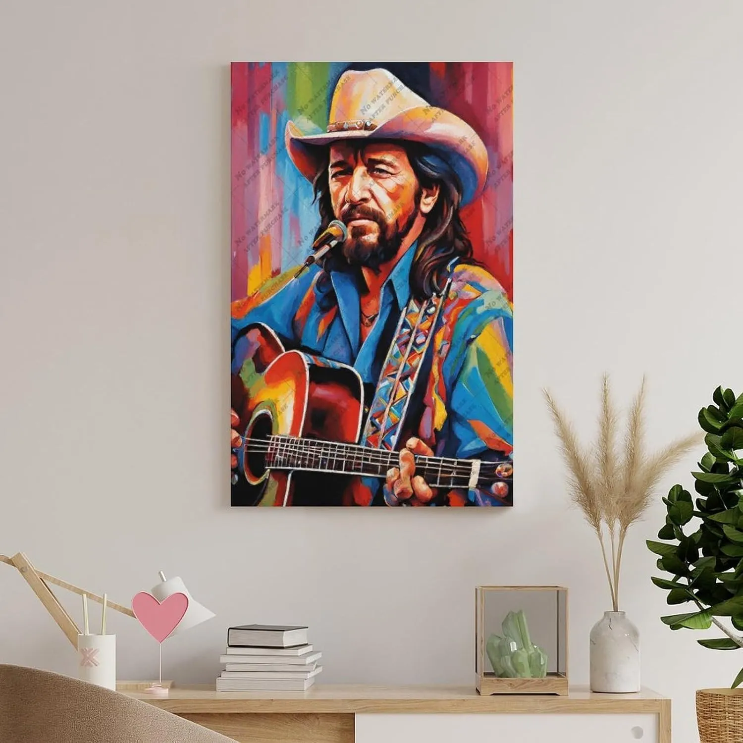 Country Folk Singer Waylon_Jennings (2) Poster Print Decorative Painting Canvas Wall Art Living Room Posters Bedroom Painting 24x36inch(60x90cm)