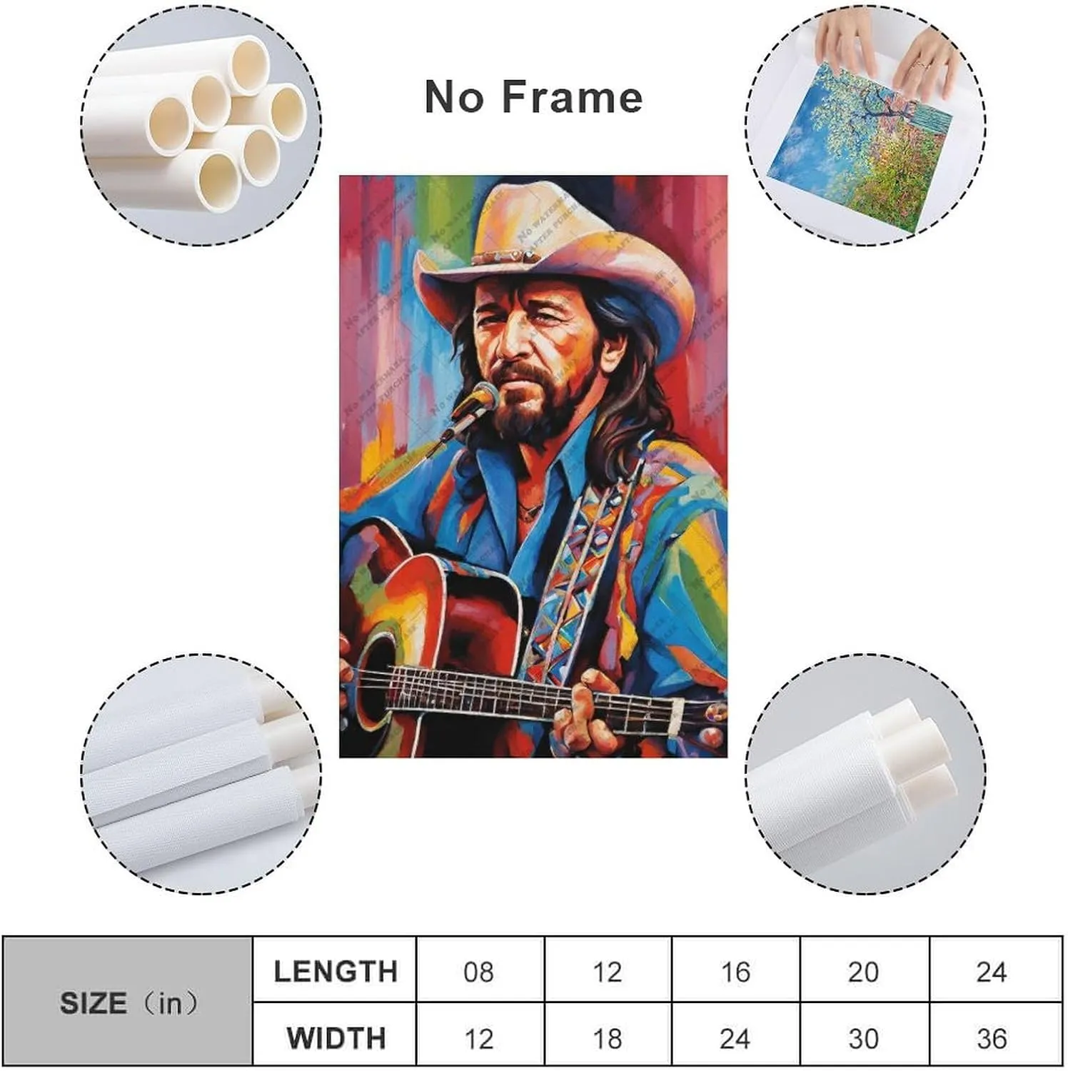 Country Folk Singer Waylon_Jennings (2) Poster Print Decorative Painting Canvas Wall Art Living Room Posters Bedroom Painting 24x36inch(60x90cm)