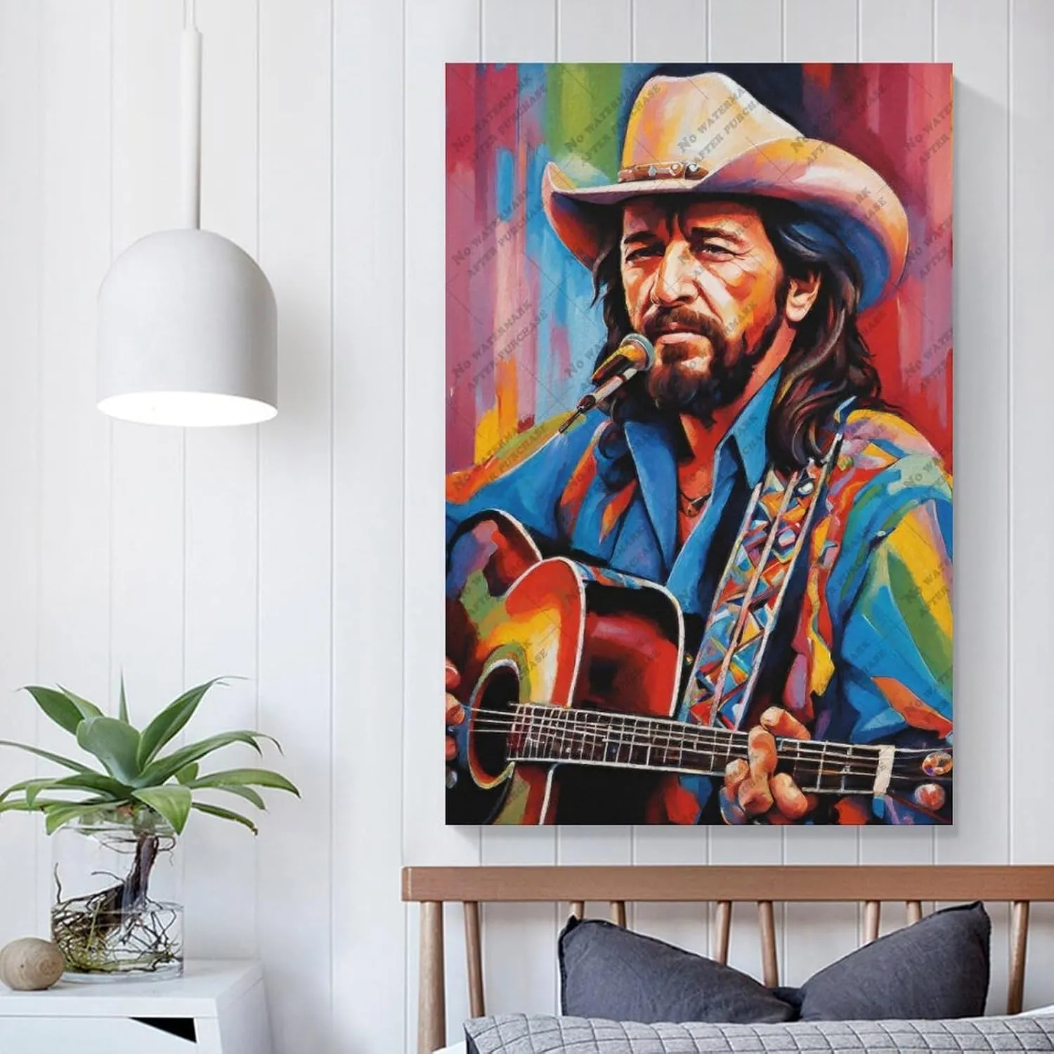 Country Folk Singer Waylon_Jennings (2) Poster Print Decorative Painting Canvas Wall Art Living Room Posters Bedroom Painting 24x36inch(60x90cm)