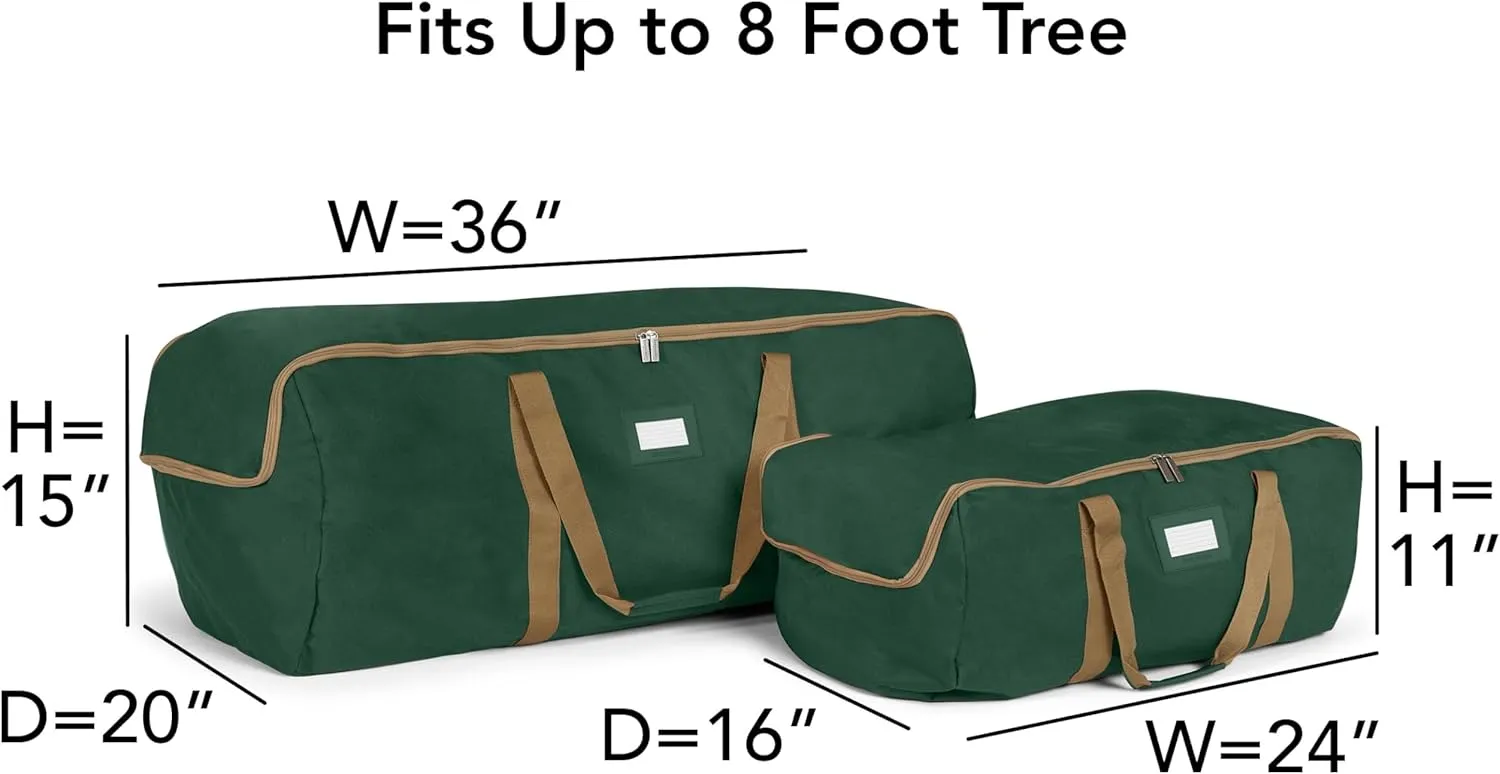 Covermates Keepsakes Garland Duffle Bag – Durable Polyester, Reinforced Handles, Fits up to 25 Foot Garland Depending on Thickness - Holiday Storage, Green