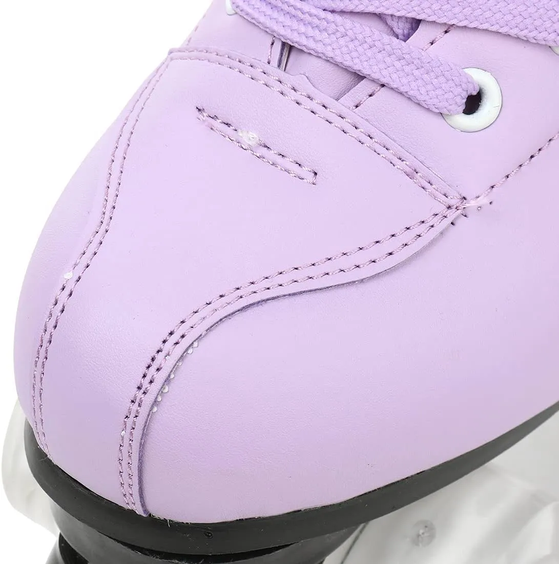 Cowhide High-Top Roller Skates - Classic Double Row Four-Wheel Skates for Men, Women & Girls