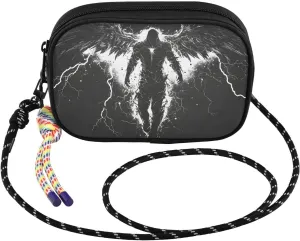 Crossbody Bags Archangel Wing Black White for Women Cell Phone Purses Women's Shoulder Handbags Wallet Purse with Adjustable Strap
