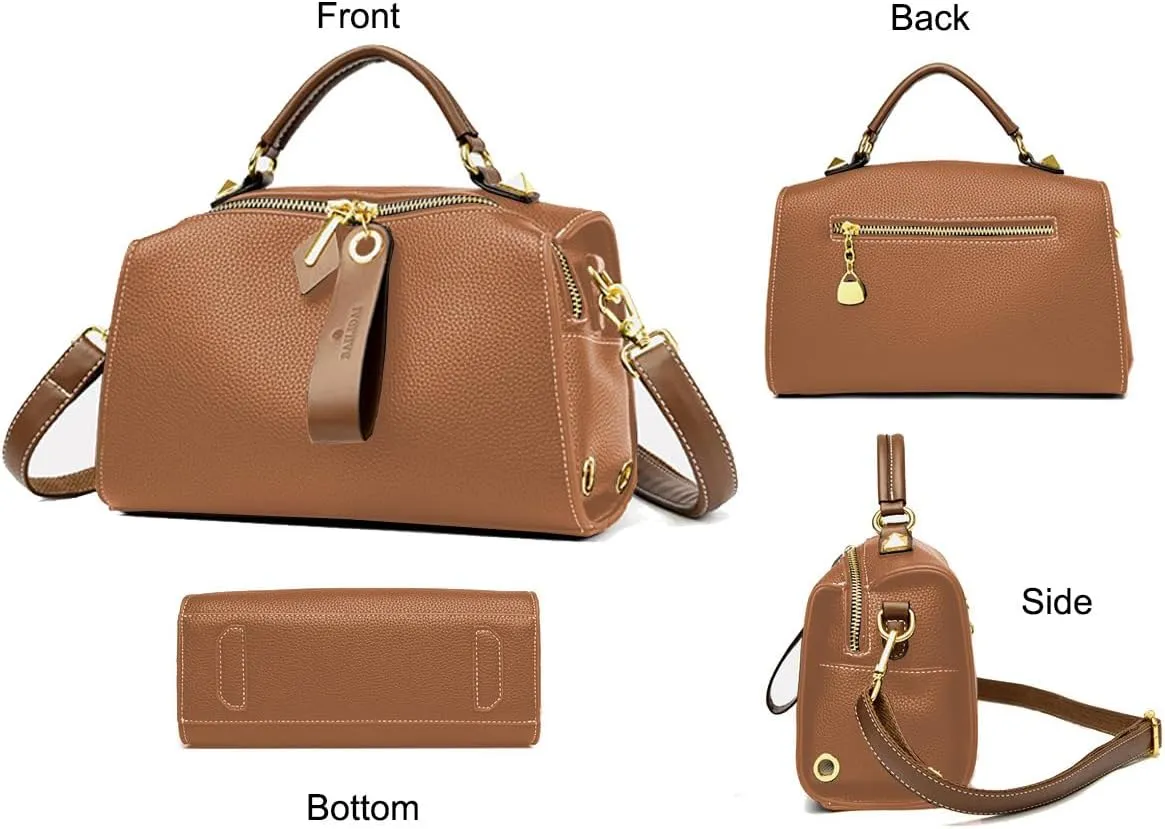 Crossbody Bags for Women Shoulder Handbags Dual Straps, Dual Directional Zipper Closure, Medium Size in 4 Colors