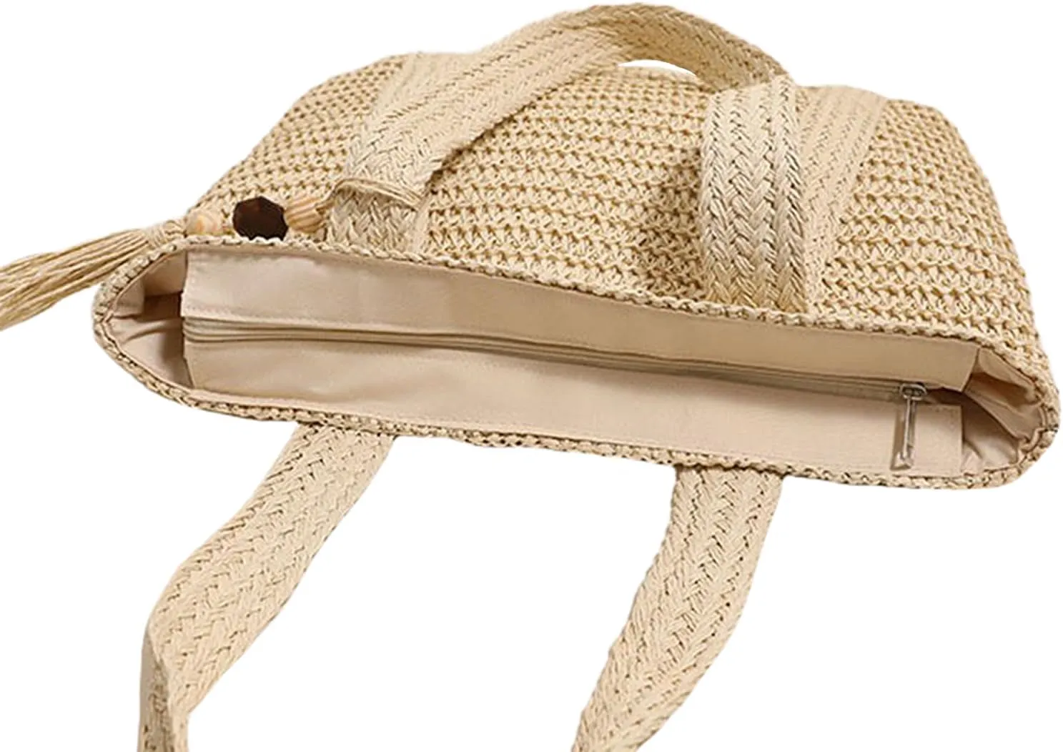 Custom Embroidery Straw Beach Bag with Your Text/Name,Personalized Women Woven Tote Bag,Handbag for Travel,Vacation