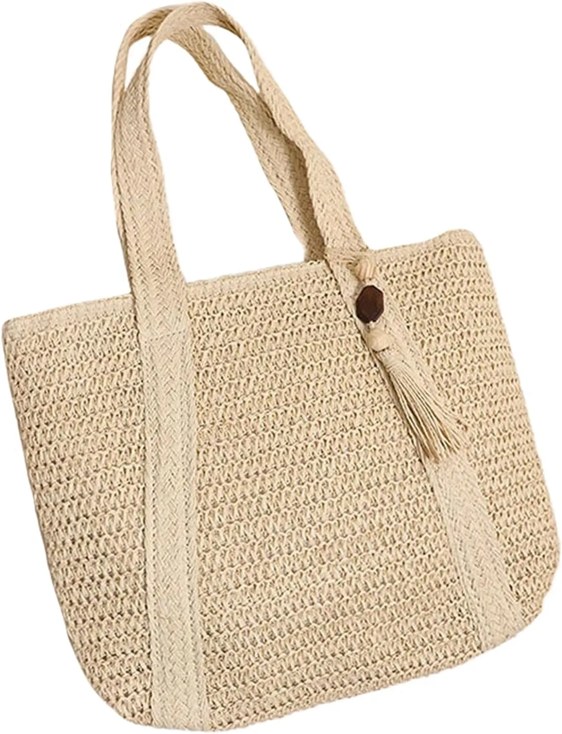 Custom Embroidery Straw Beach Bag with Your Text/Name,Personalized Women Woven Tote Bag,Handbag for Travel,Vacation