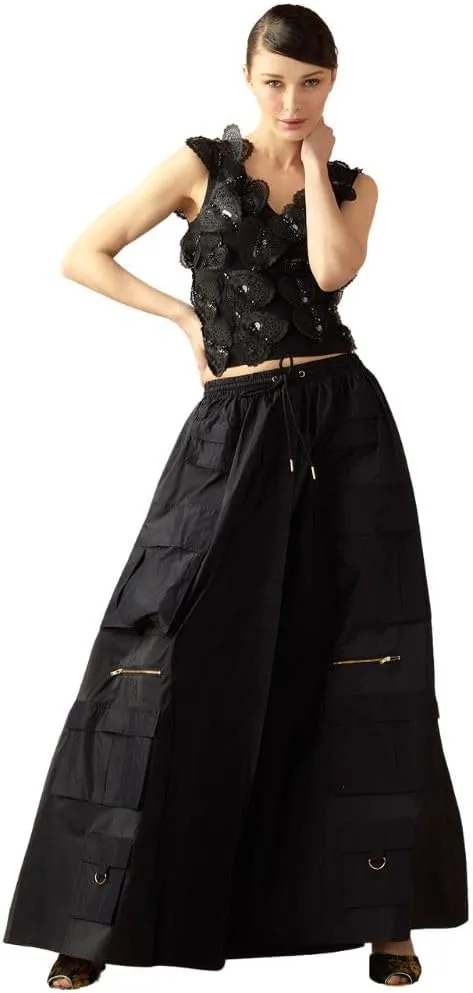 Cynthia Rowley Elle Embellished Heart Top (US, Alpha, X-Small, Regular, Regular, Black)