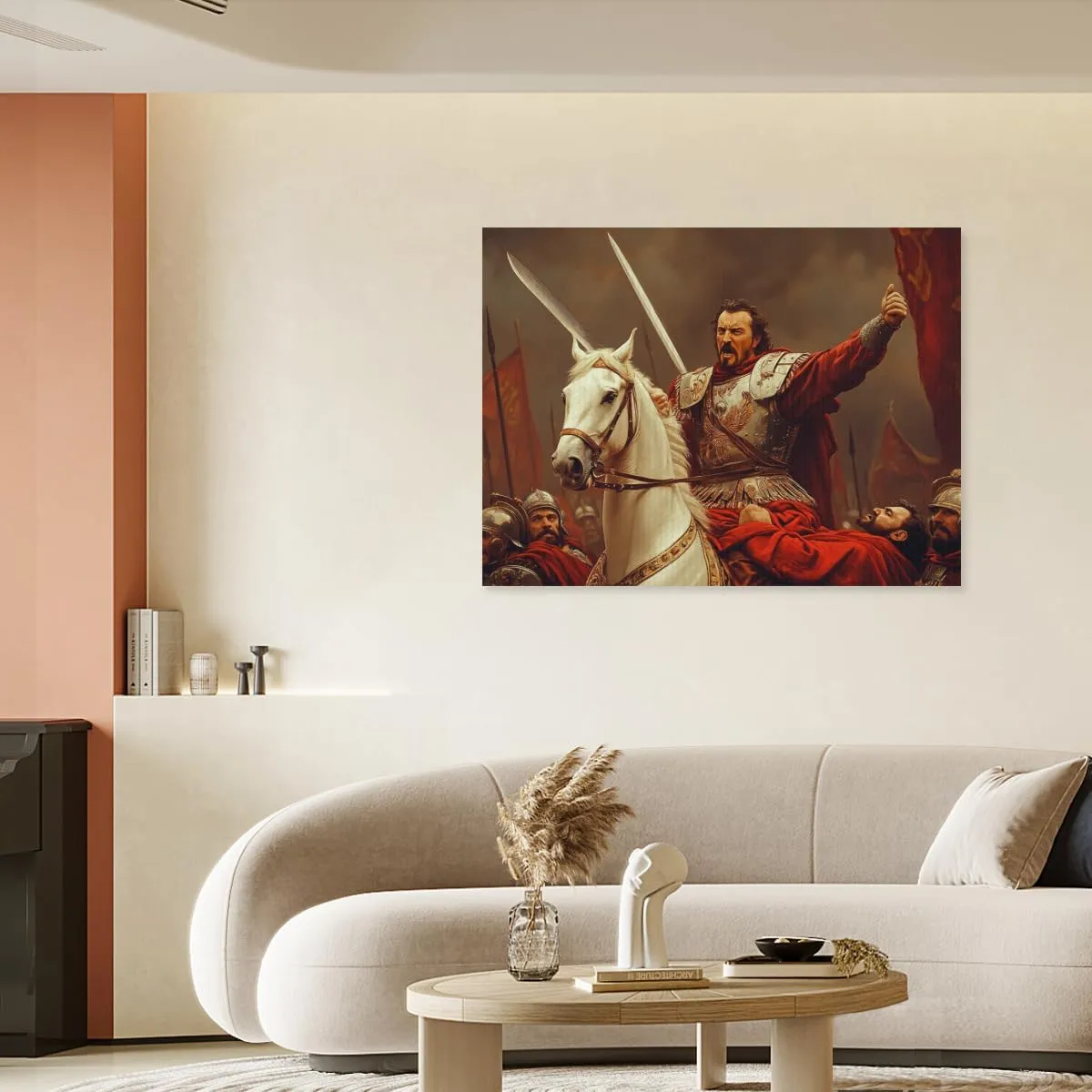 CZOEODNMB Vivid Expressionist Wall Art Canvases Decor Emperor Peter Campaign Soldier Allure Classical For Nursery Space Living Room Impressionist Canvas Art Unframed.