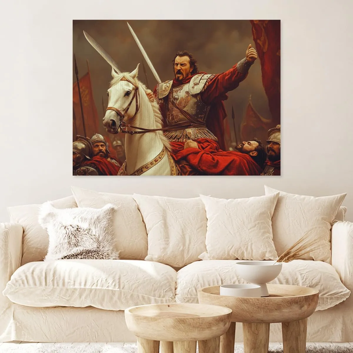 CZOEODNMB Vivid Expressionist Wall Art Canvases Decor Emperor Peter Campaign Soldier Allure Classical For Nursery Space Living Room Impressionist Canvas Art Unframed.
