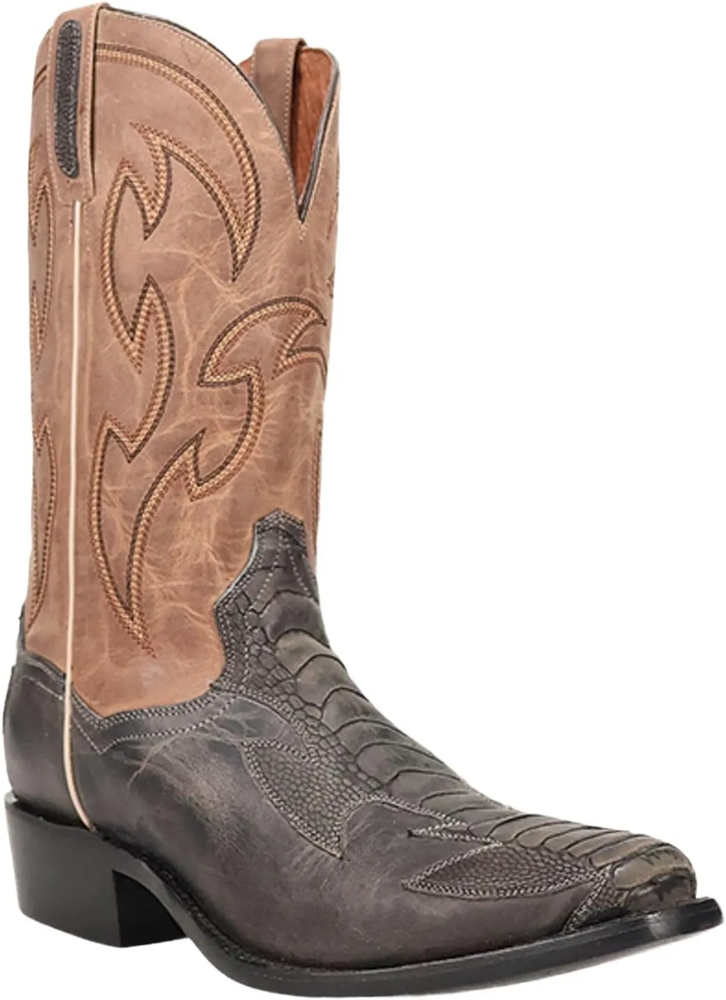 Dan Post Men's Exotic Ostrich Western Boot Square Toe - Dps1111