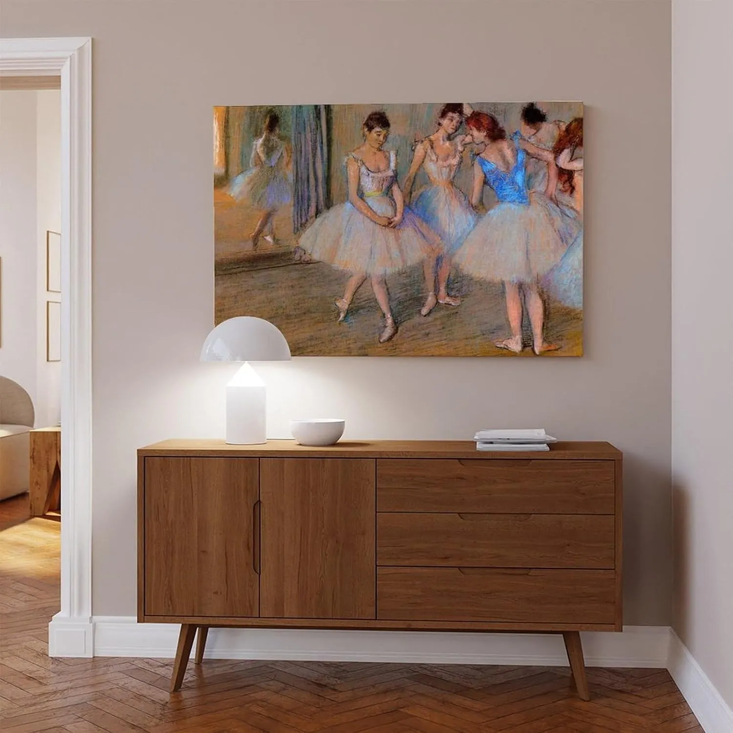 Dancers in A Studio by Edgar Degas Poster Print for Teen Boys Room Wall Art Canvas Painting Print Frame-style 20x30inch(50x75cm)