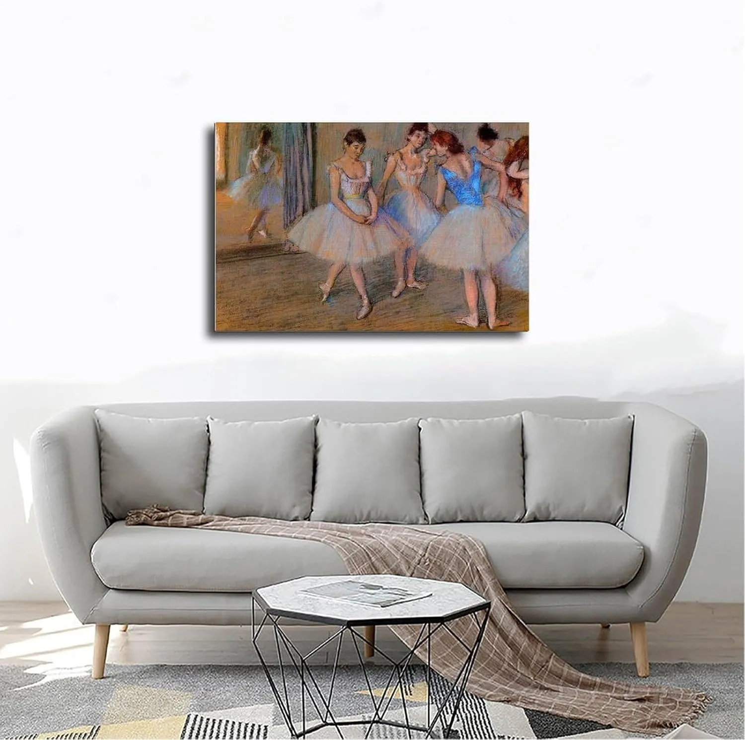 Dancers in A Studio by Edgar Degas Poster Print for Teen Boys Room Wall Art Canvas Painting Print Frame-style 20x30inch(50x75cm)