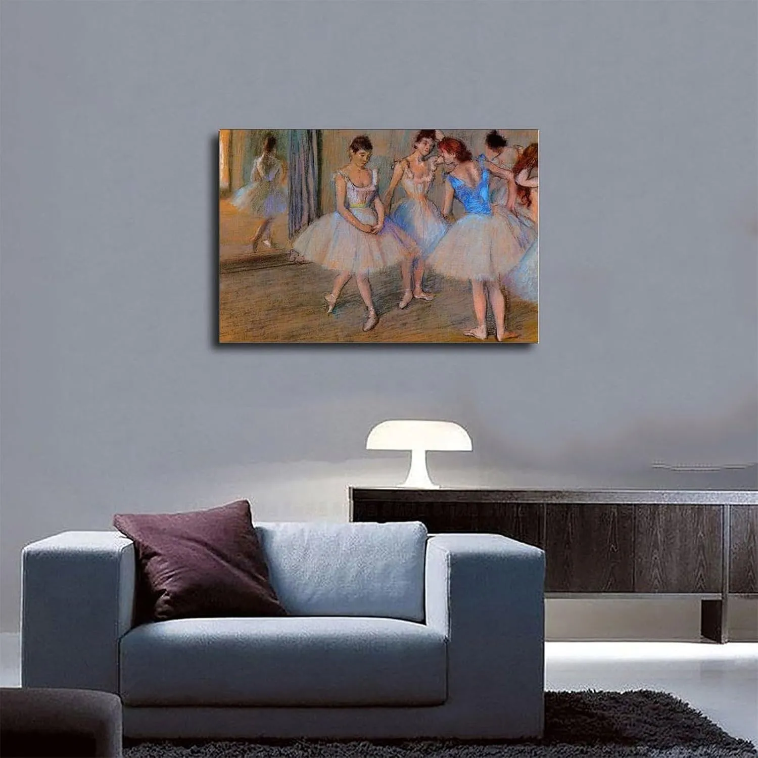 Dancers in A Studio by Edgar Degas Poster Print for Teen Boys Room Wall Art Canvas Painting Print Frame-style 20x30inch(50x75cm)