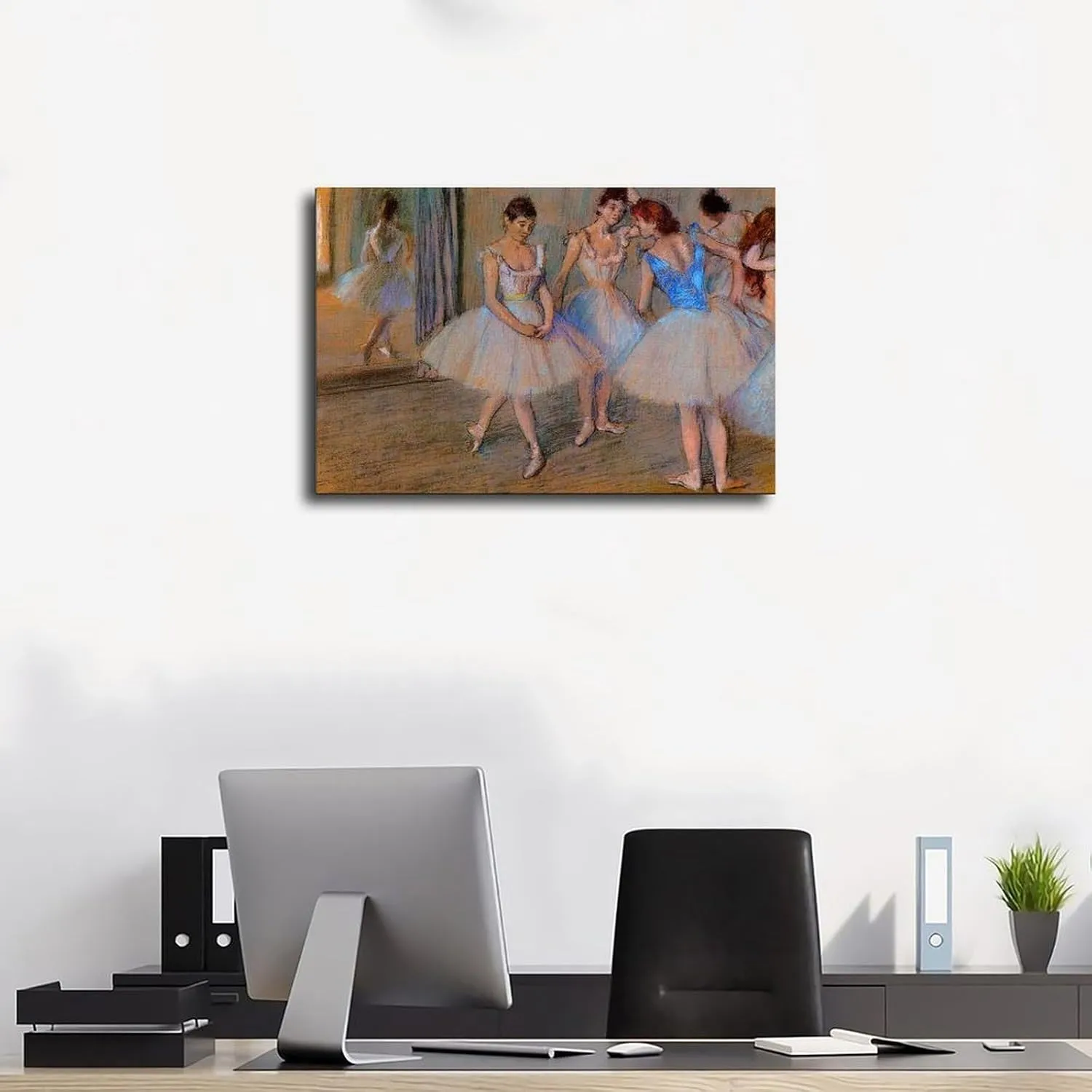 Dancers in A Studio by Edgar Degas Poster Print for Teen Boys Room Wall Art Canvas Painting Print Frame-style 20x30inch(50x75cm)