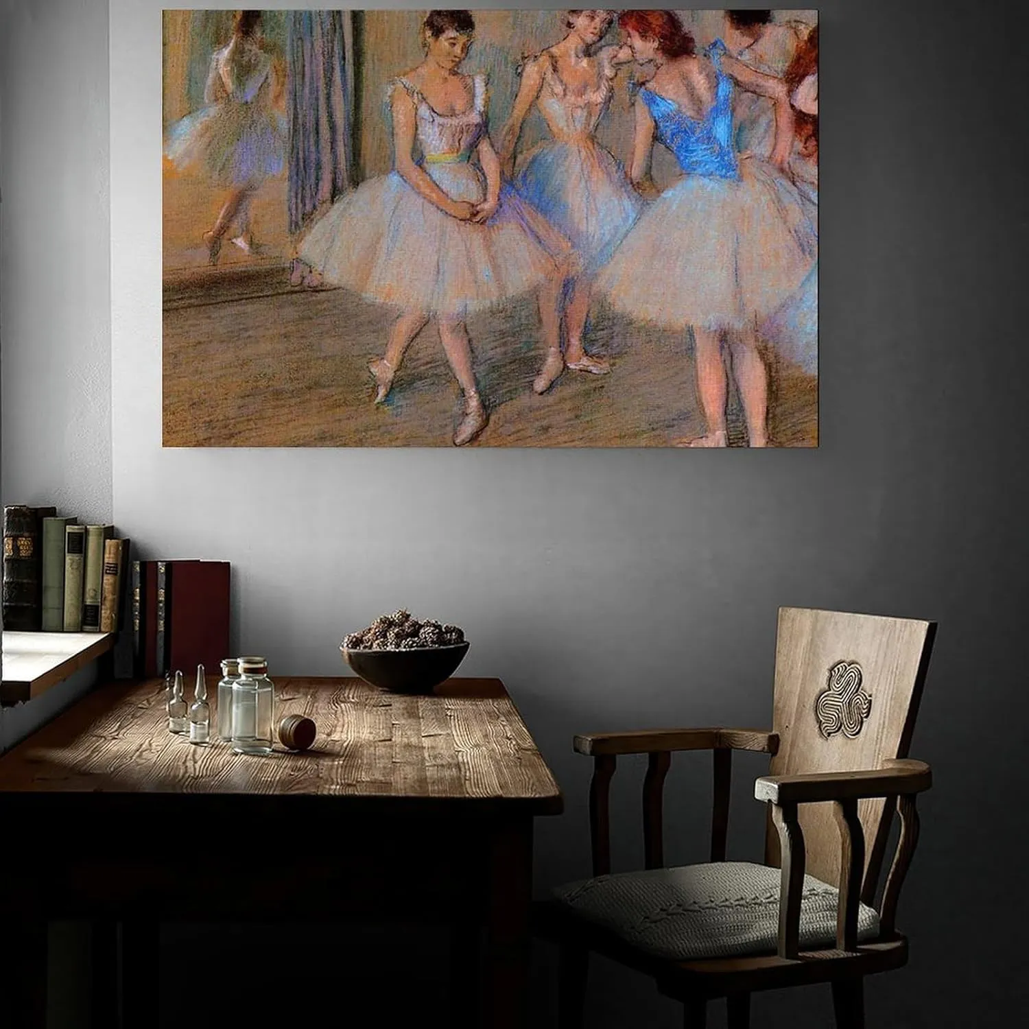 Dancers in A Studio by Edgar Degas Poster Print for Teen Boys Room Wall Art Canvas Painting Print Frame-style 20x30inch(50x75cm)