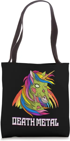 Death Metal Unicorn Magical Goth Genre Music Trick Or Treat Tote Bag