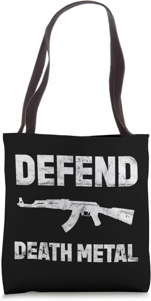 Defend Death Metal Atheist Black Satan Grindcore Lucifer 666 Tote Bag