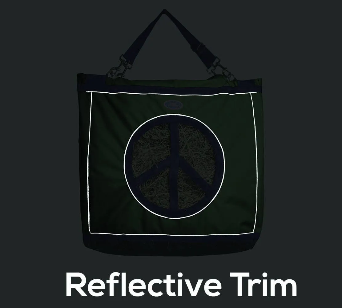 Derby Originals Reflective Peace Luv’in Top Load Hay Bag with Hanging Straps