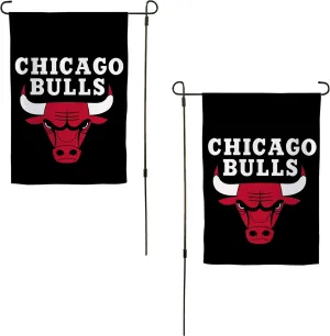 Desert Cactus Chicago Bulls CB Garden Flag – 19 x 12 inch NBA Chicago Bulls Team Banner, For Outdoor Display and Events (Design A)
