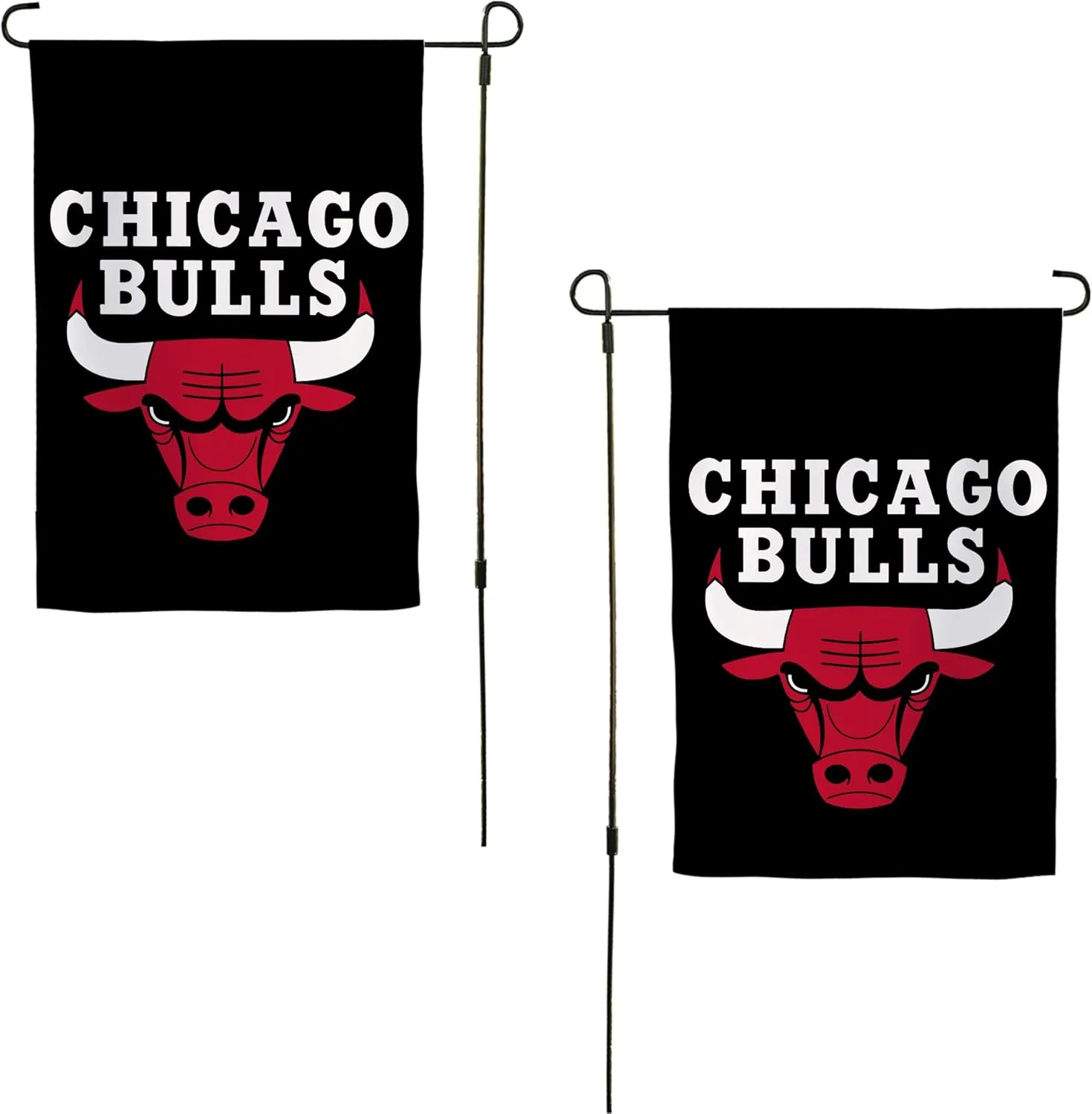 Desert Cactus Chicago Bulls CB Garden Flag – 19 x 12 inch NBA Chicago Bulls Team Banner, For Outdoor Display and Events (Design A)