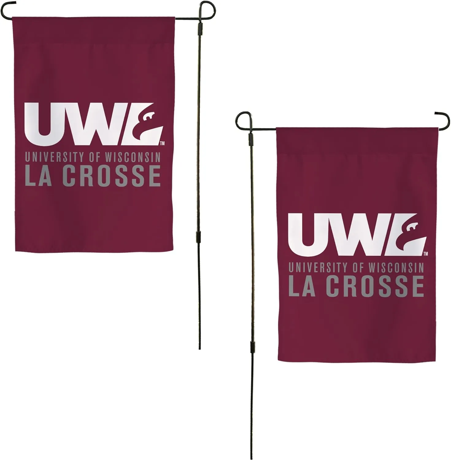 Desert Cactus University of Wisconsin La Crosse UWLC Garden Flag – 19 x 12 inch La Crosse Eagles Banner, For Outdoor Display and Events (Design C)