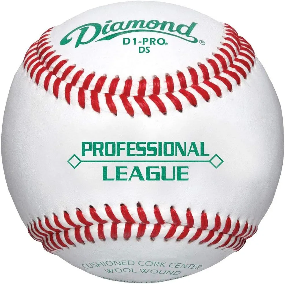 Diamond D1-Pro Professional League Leather Baseballs 12 Ball Pack
