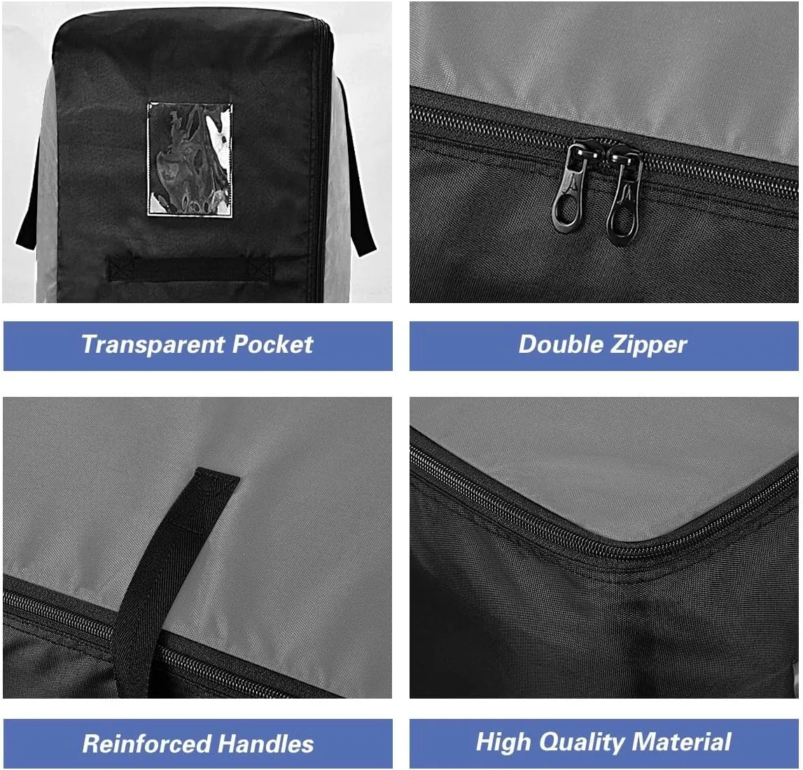 Dim Gray Storage Bags Moving Supplies with Sturdy Handle and Durable Zipper, Zippered Storage Bags for Moving Essential