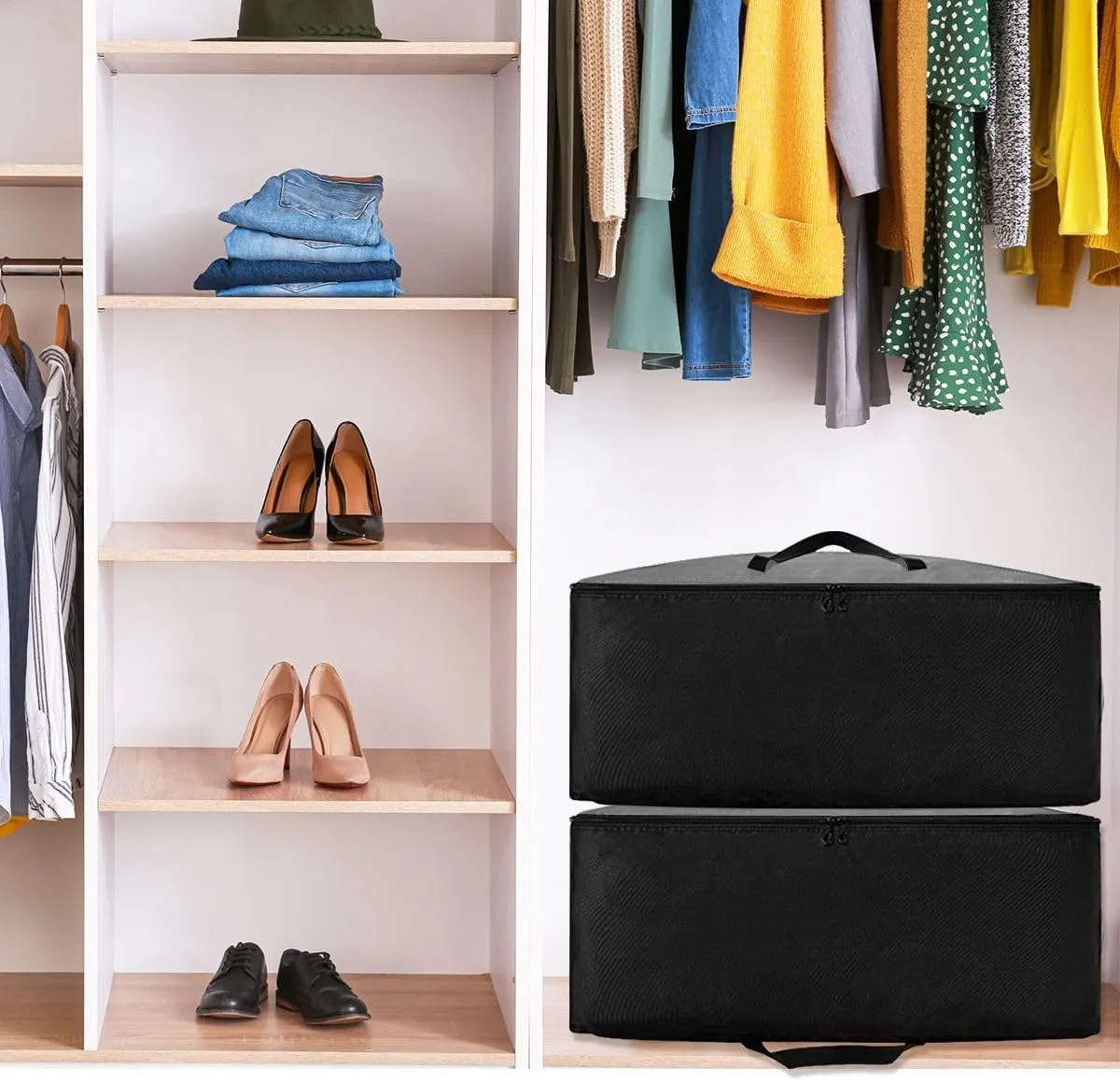 Dim Gray Storage Bags Moving Supplies with Sturdy Handle and Durable Zipper, Zippered Storage Bags for Moving Essential
