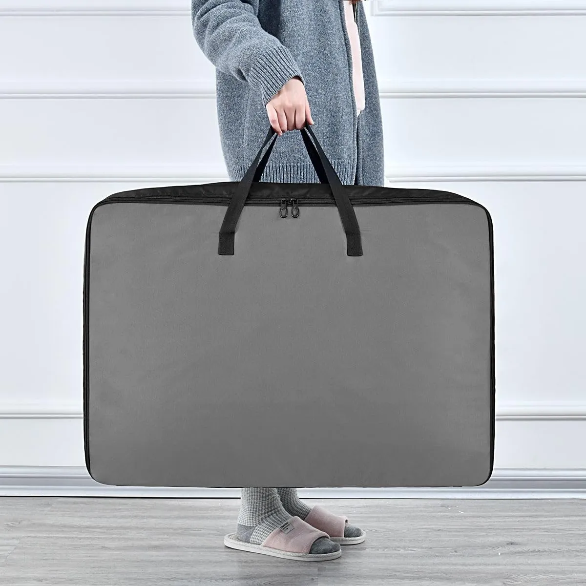Dim Gray Storage Bags Moving Supplies with Sturdy Handle and Durable Zipper, Zippered Storage Bags for Moving Essential