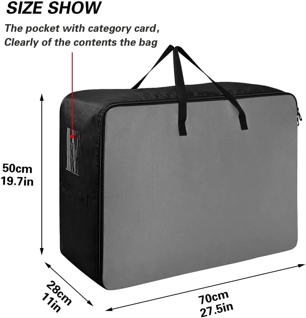 Dim Gray Storage Bags Moving Supplies with Sturdy Handle and Durable Zipper, Zippered Storage Bags for Moving Essential