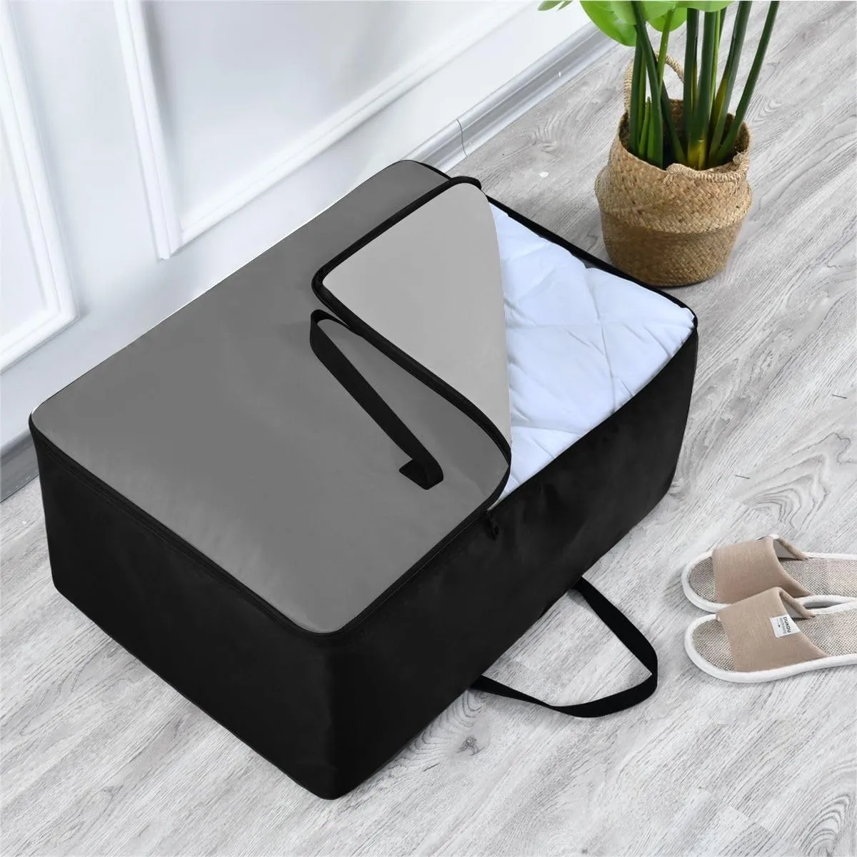 Dim Gray Storage Bags Moving Supplies with Sturdy Handle and Durable Zipper, Zippered Storage Bags for Moving Essential
