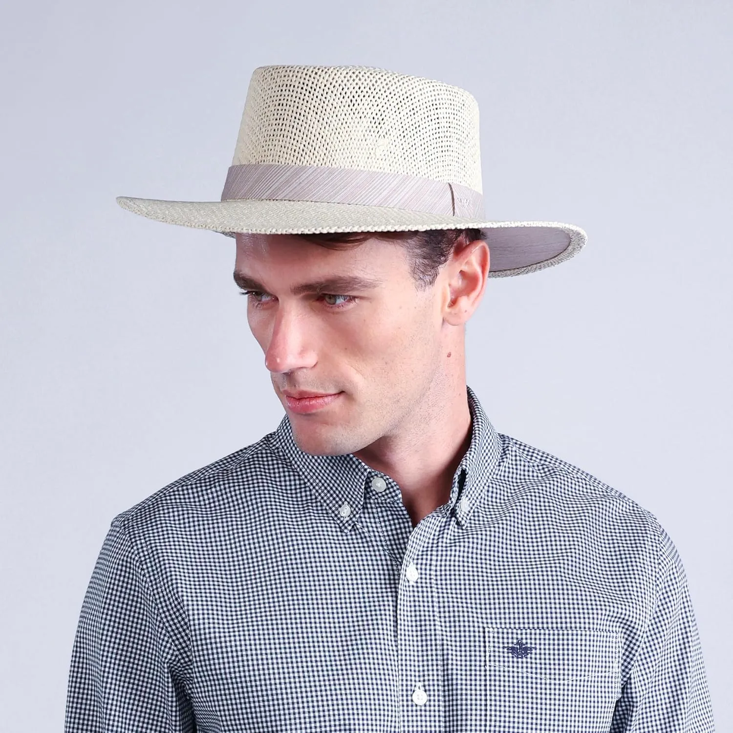 Dockers Men's Straw Fedora and Panama Hat
