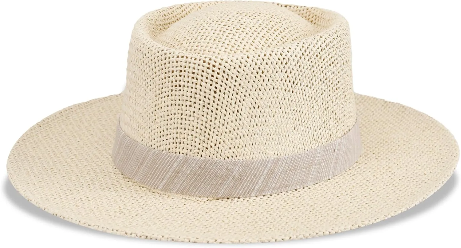 Dockers Men's Straw Fedora and Panama Hat