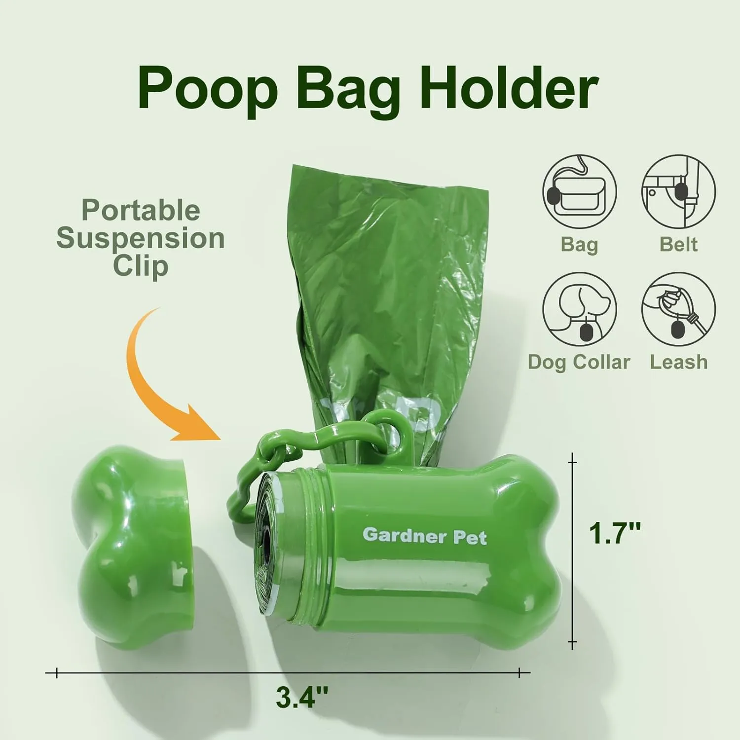 Dog Poop Bags 540Counts, 13"x9" Poop Invisible Dog Waste Bags with Dispenser, Double-layered Thicken Pine Scented Poop Bag Holders for Leashes, Extra Thick and 100% Leak Proof Pet Waste Bags(36 Rolls)