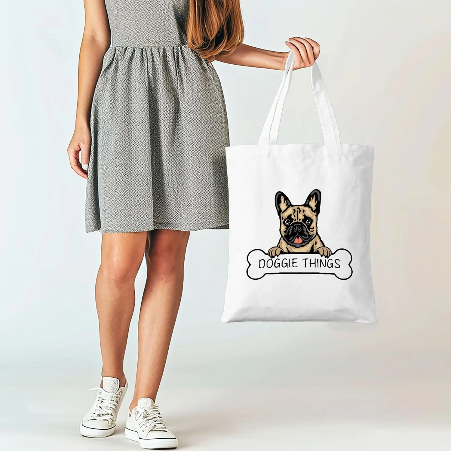 Doggie Things Canvas Tote Bag for Women, Dogs Lover Gift for Dog Mom, Birthday Christmas Cute Shepherd Gifts For Women.