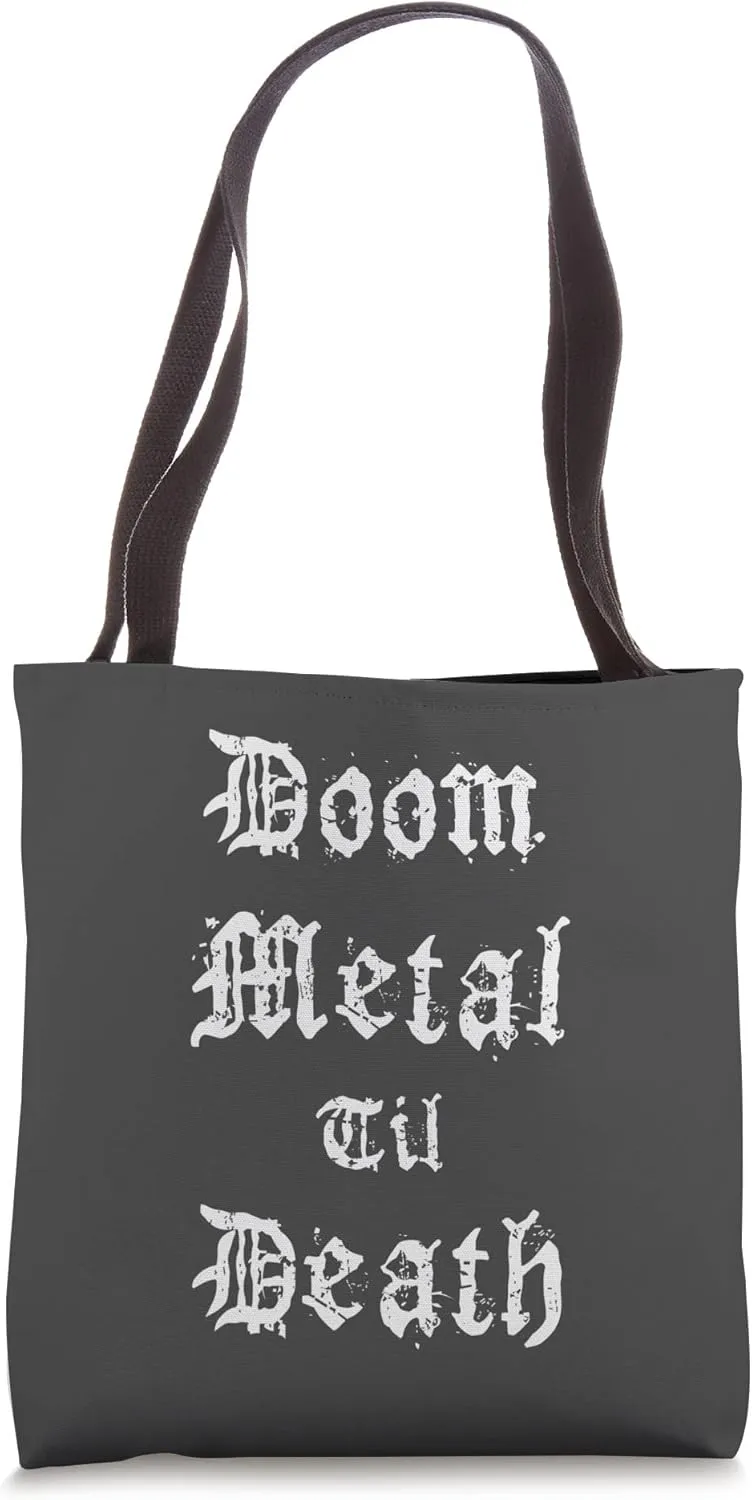 Doom Metal Til Death Funeral Sludge Stoner Metal Tote Bag