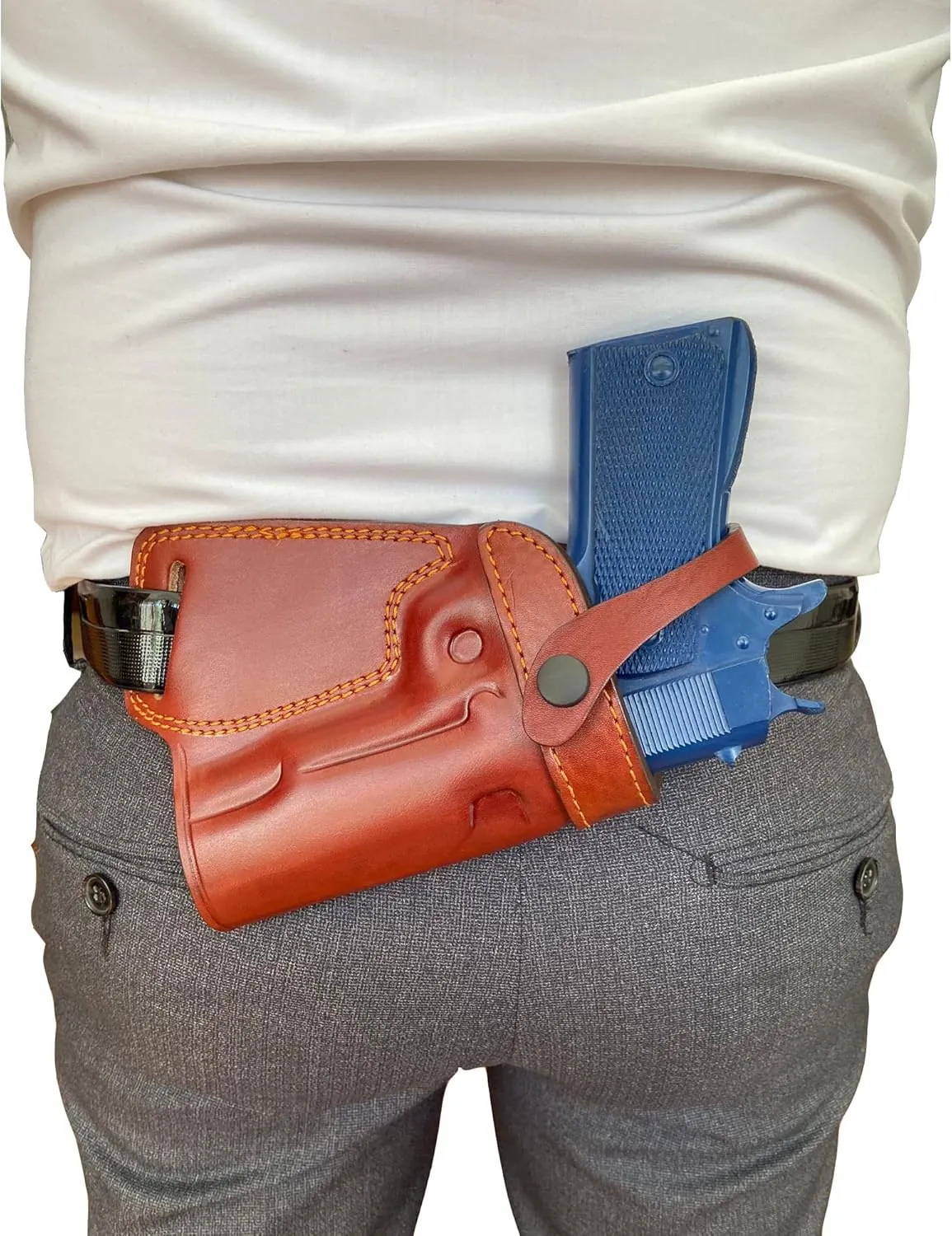 DORUK Holster Small of Back (SOB) 1911 Serisi 5 inch Colt 1911/Sig 1911/Taurus 1911/American Eagle/Wilson Combat Leather Gun Holster