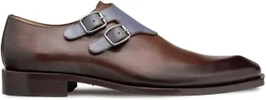 Double Buckle Duotone Monk Strap Brown/Blue / 10 / Medium