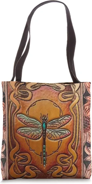 DRAGONFLY -LEATHER-BAG Sunflower Hippie Tote Bag
